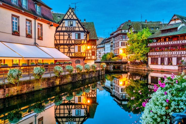 Old,Town,Water,Canal,Of,Strasbourg,,Alsace,,France